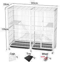 Papapet Heavy-duty cat cage Matibay na hawla ng pusa Big Size 4 Layer Cat House With Large Platform For Indoor&Outdoor White Cat Villa