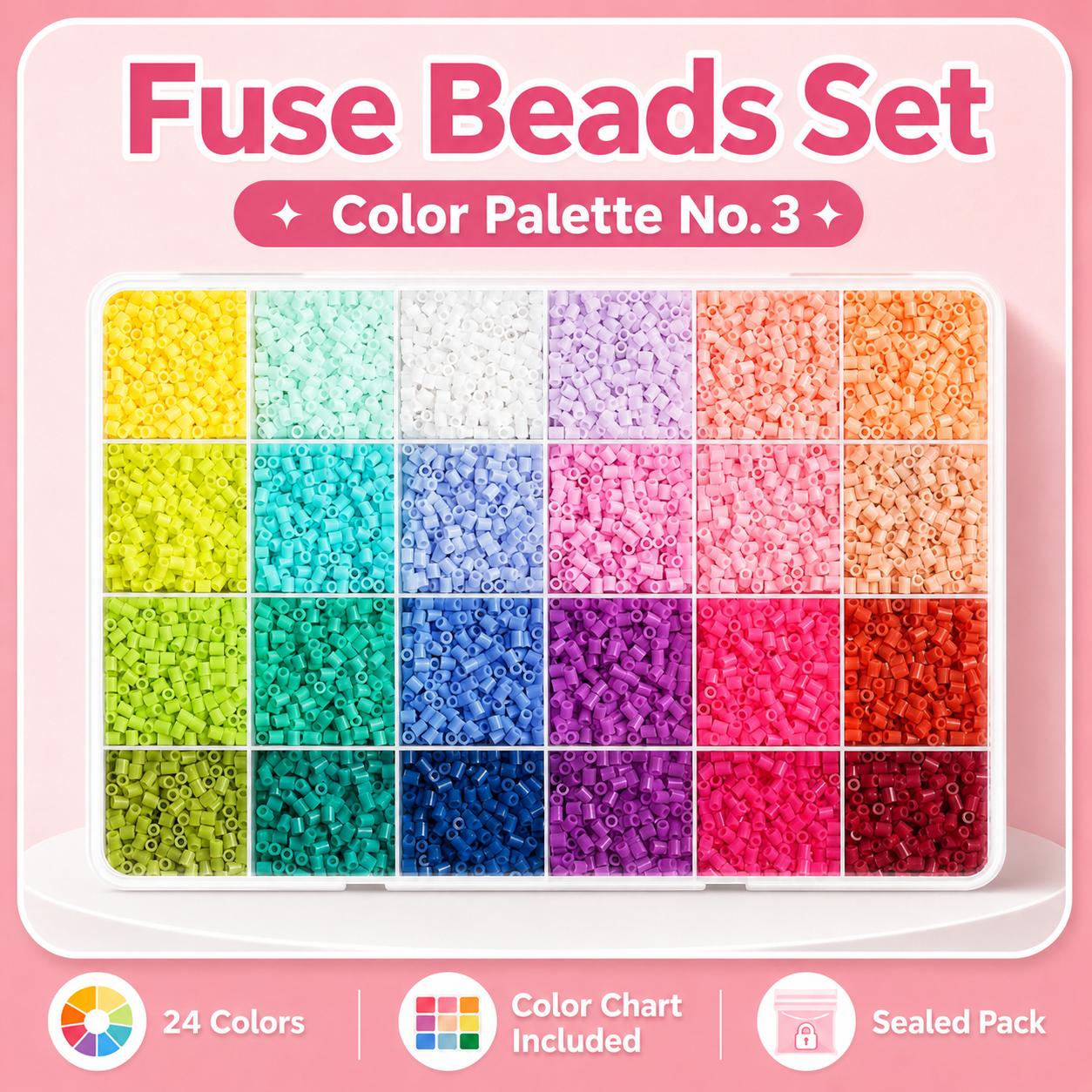 DIY Perler Fuse Beads Craft Kit Cute Craft Set for Kids Educational DIY Toy Eco-Friendly Material Creative Learning Fun