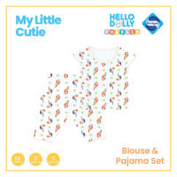Hello Dolly Toddler Wear Sanitized - 1 set Blouse/Pajama kids for Girls ( MY LITTLE CUTIE) Kids Clothes for Girls