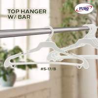 24 pcs FUHO 17″ Plastic Laundry Hangers Trans #S-17