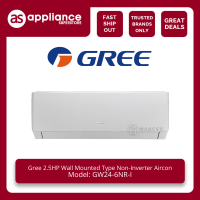 Gree 2.5HP Wall Mounted Type Non-Inverter Aircon GW24-6NR-I/GW24-6NR-O