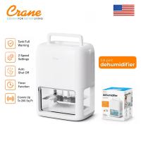 Crane - Dehumidifier with 3.8 Pint Tank  With Auto Shut-Off and  Optional Ambient Light