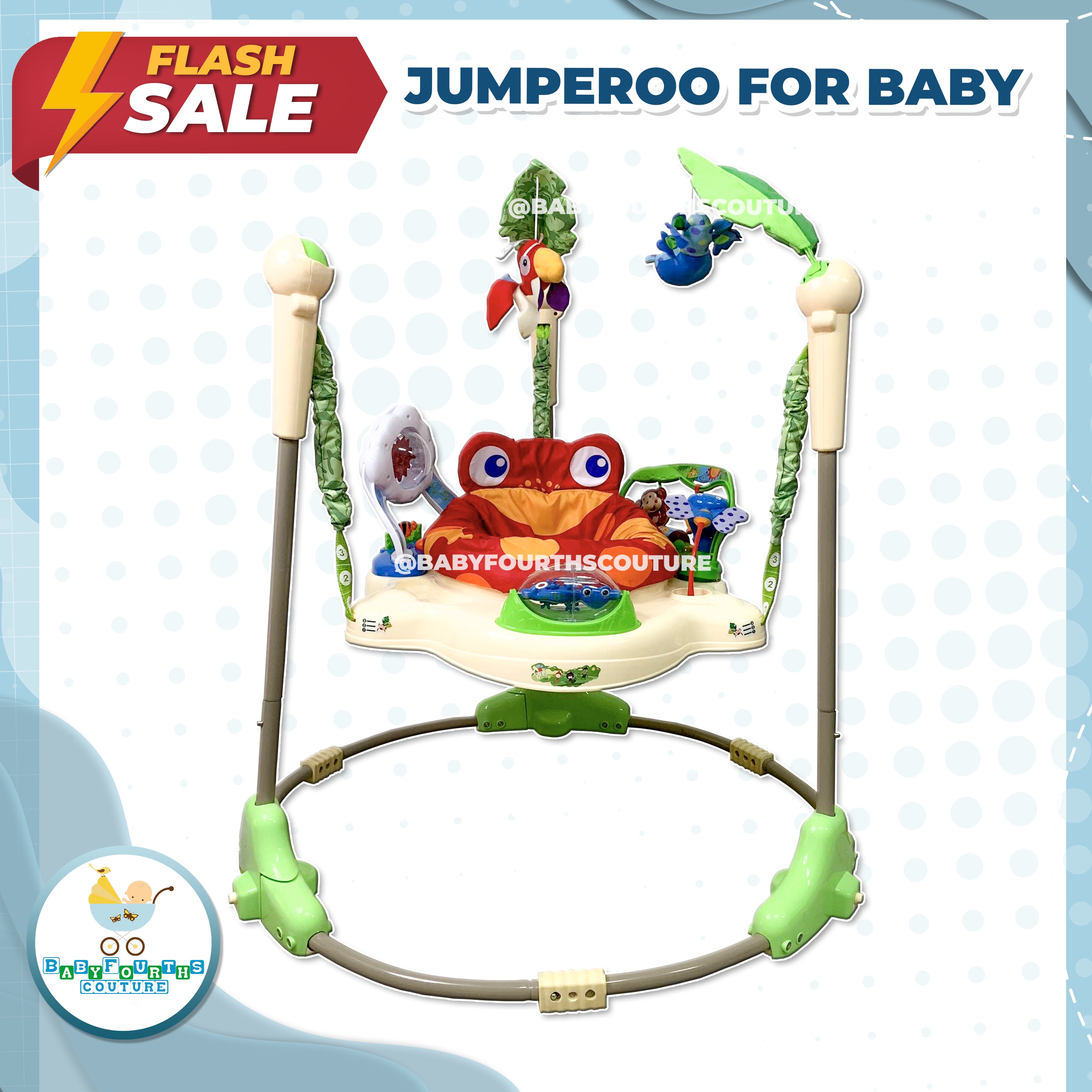 Baby Fourths Couture Tropical Rainforest Jumping Paradise Chair Swing Fitness Stand Jumperoo
