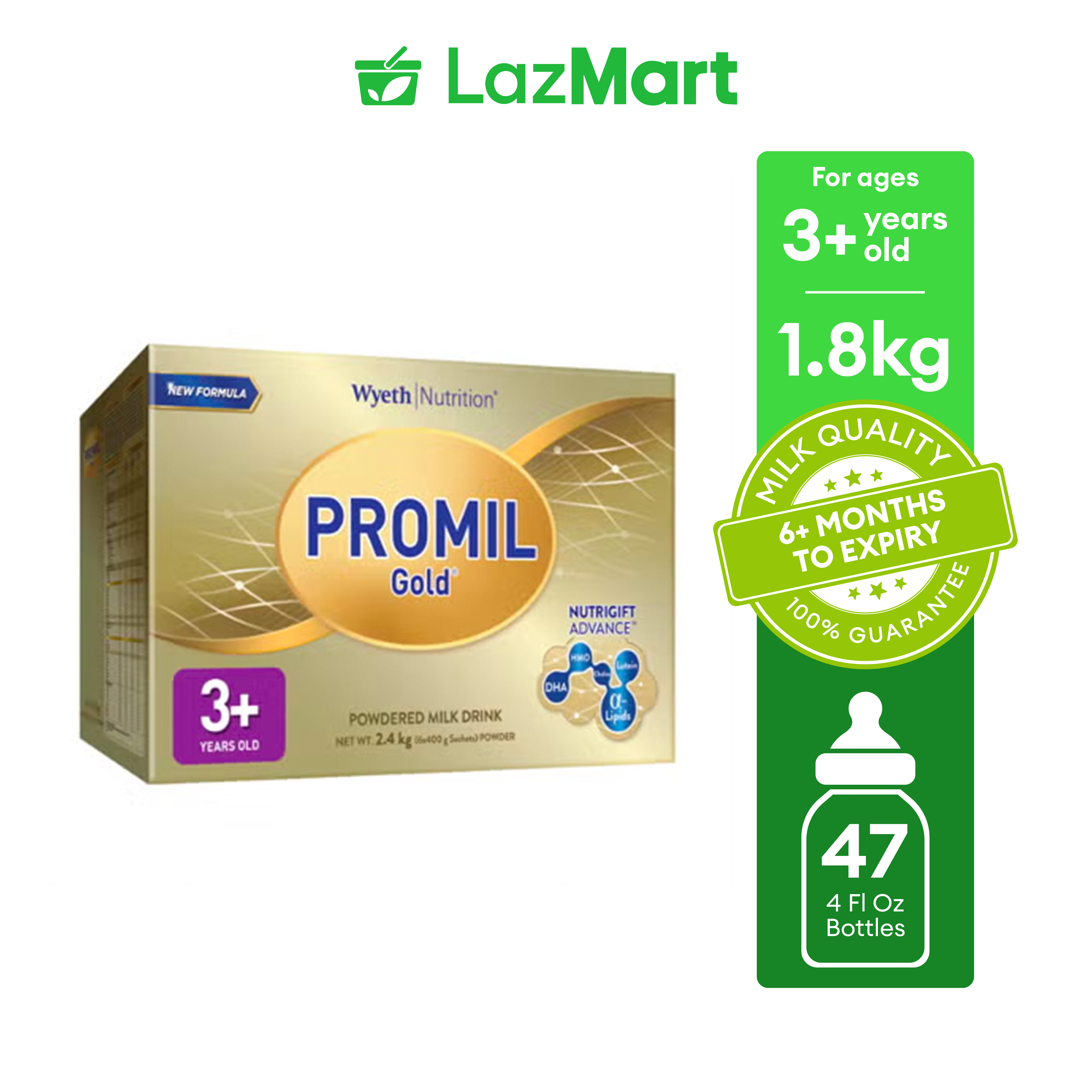 PROMIL GOLD Powdered Milk Drink for 3+ Years Old Bag in Box 1.8kg