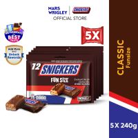 SNICKERS Classic Chocolate Bar Funsize 240g [Bundle of 5] | Imported Chocolates | Chocolate Bundle Se