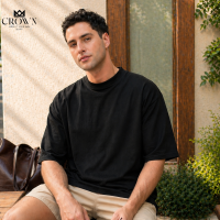 Crown Mens Premium Oversized Round Neck Plain Tshirt for men