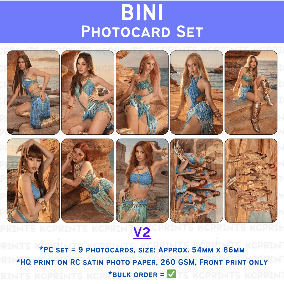 [FANMADE] Bini Photocard Set Coachella PC Set Concert Freebie Signals
