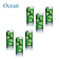 Ocean Glassware Tumbler Fine Drink Long Drink Tumbler Drinking Glass Clear Glasses 380ml / 13 1/4oz Set of 6 (FM)