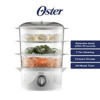 Oster 3-Layer Food Steamer 9L (with Timer Rice Bowl and Nesting Trays)