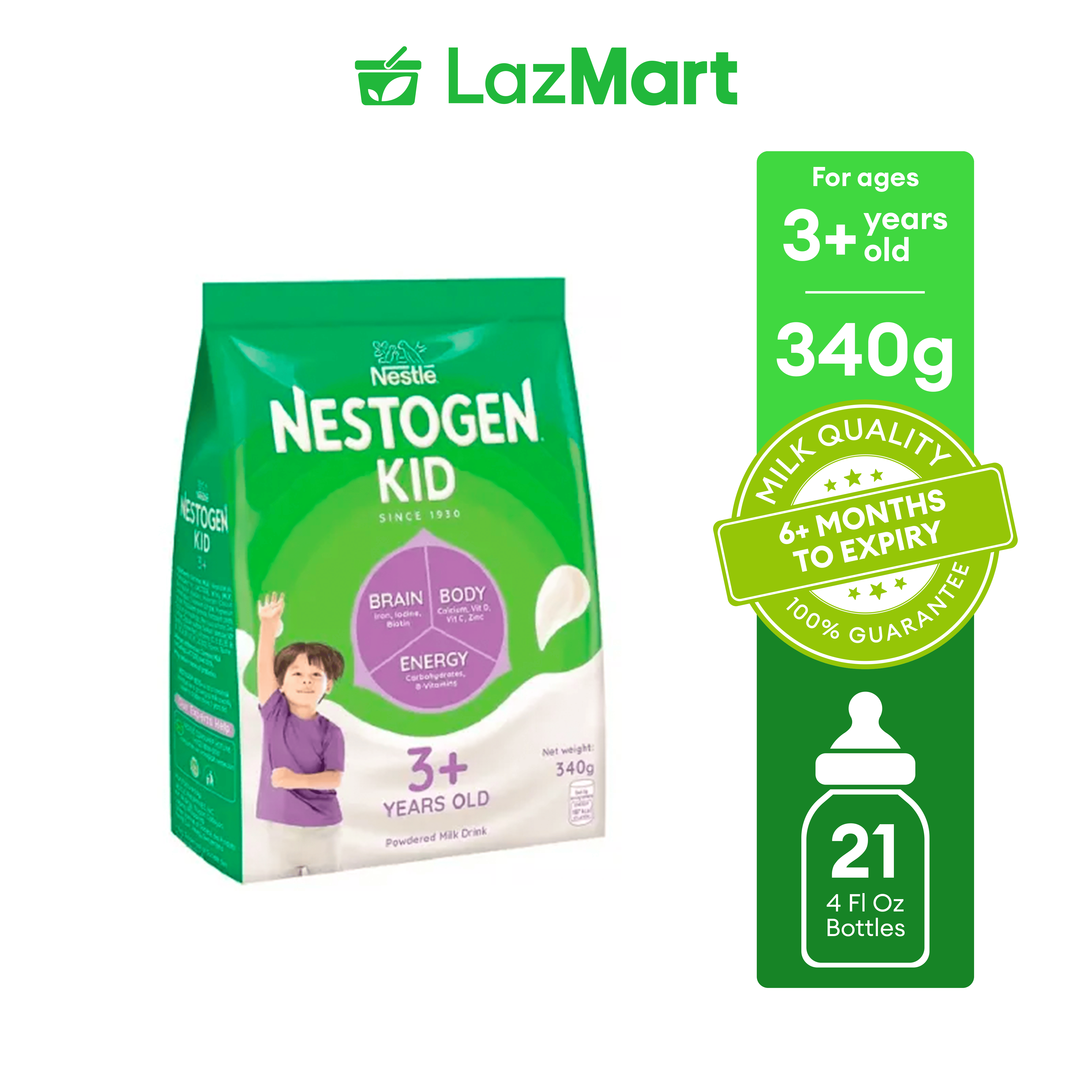 NESTOGEN KID 3+ Powdered Milk For Above 3 Years Old 340g