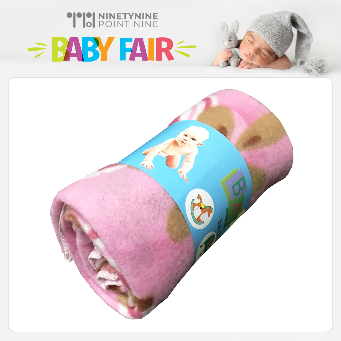 99.9 BUY 1 TAKE 1 PESOS Fleece Blanket for Babies (70cm x 140cm) in Random Designs/Colours [71061-2]