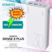Romoss Sense 8 Plus  30000 mAh QC3.0 fast charging Powerbank