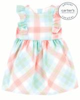 Carters Plaid Flutter Dress