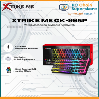 Xtrike Me GK-985P / GK-986P EN 60% Wired Mechanical RGB Keyboard with Pudding Keycaps (Black) - Red or Blue Switch