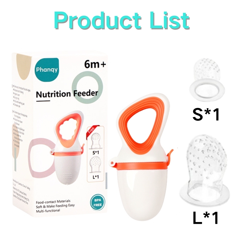 Phanqy Baby Fruit Pacifier Newborn Fruit Vegetable Feeder Soft silicone Material BPA Free