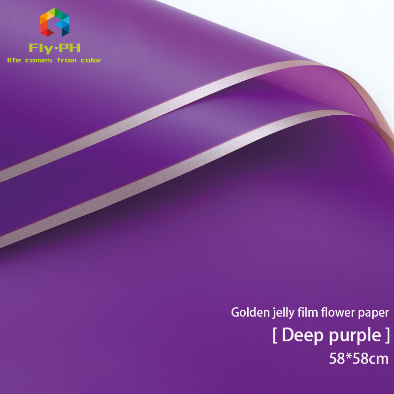 【5pcs】Flower wrapping paper Gift wrapping paper Gold edge jelly wrapping paper paper Baking wrapping paper