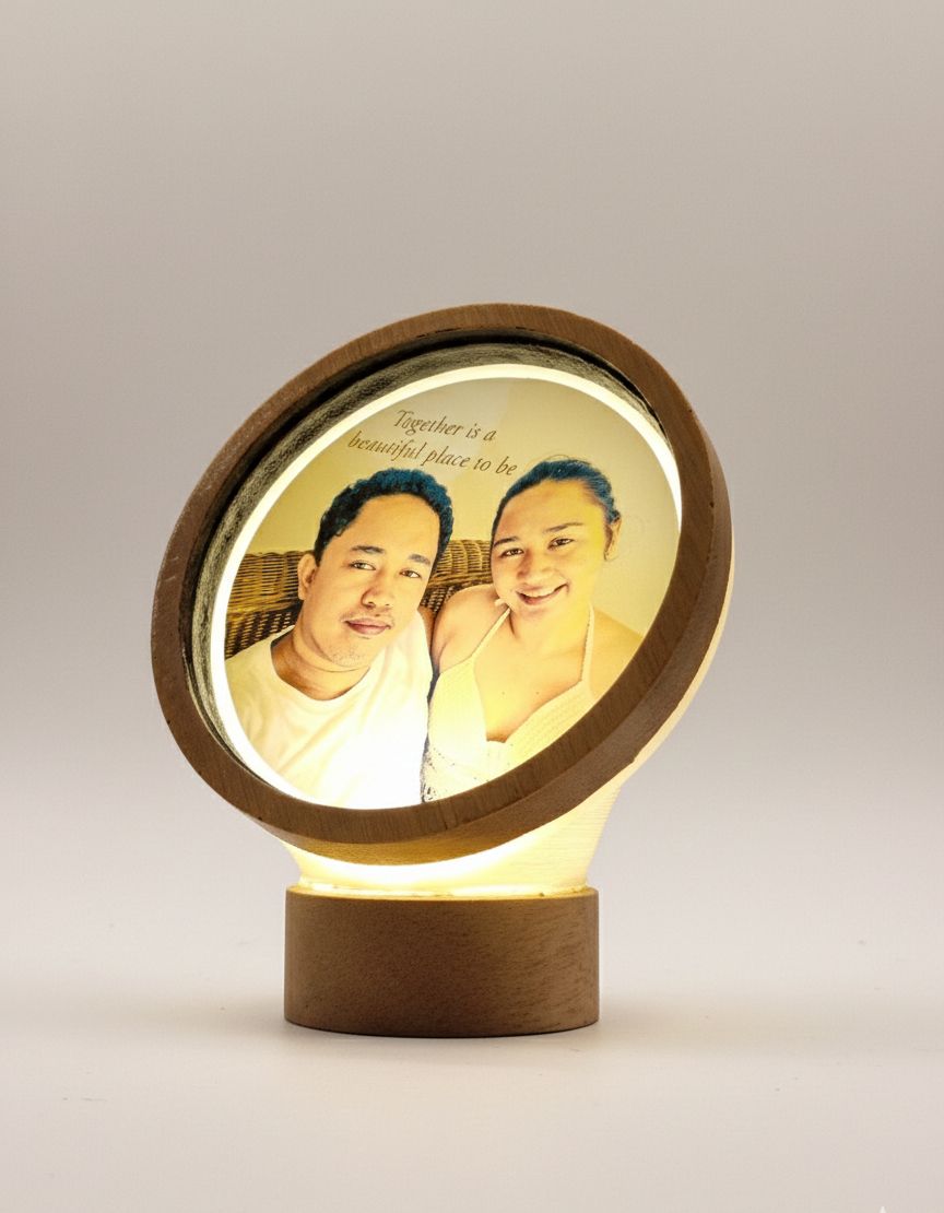 ​Picshell Custom Picture Lamp – Unique Gift for Him/Her – Illuminated Photo Frame Night Light