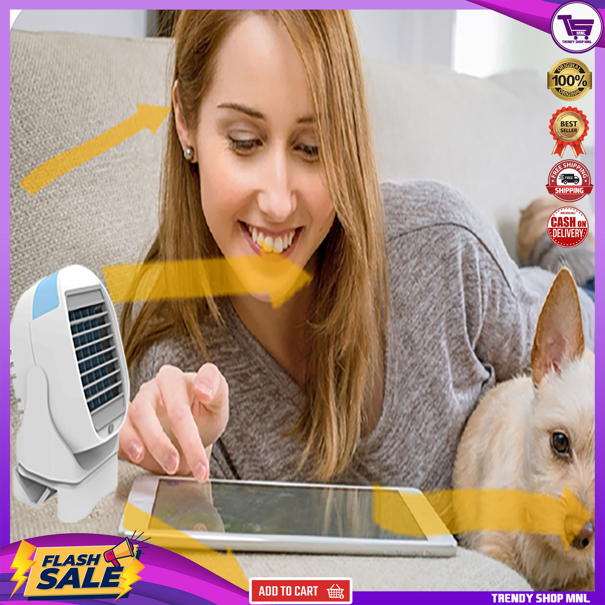 ORIGINAL AIR COOLER PERSONAL SPACE COOLER QUICK & EASY WAY TO COOL MINI CONDITIONER DEVICE