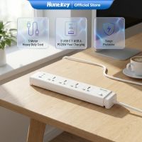 Huntkey 4 Gang Extension Cord with USB C PD20W Fast Charge Surge Protector Power Strip 3 Meter Heavy Duty Universal Socket 2500W SZC417