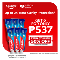 Colgate Maximum Cavity Protection Great Regular Flavor Fluoride Anti-Cavity Toothpaste Pack of 6 (Assorted Sizes)
