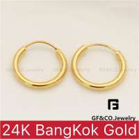 GF&Co. 24K Bangkok Gold Hoop Earrings E209