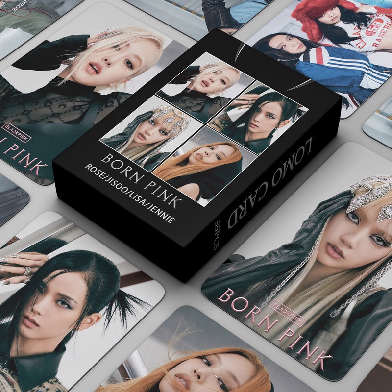 55pcs/box BLACKPINK Photocards 2022 BORN PINK Album LOMO Card Postcard (READY STOCK)