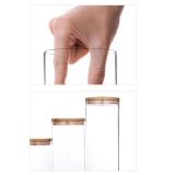 950ml Glass Sealed Storage Jar Wide Mouth Tea Coffee Nuts Foods Storage Canisters With Bamboo Lid Kitchen Accessories - Intl September 2018 - 5 950ml Glass Sealed Storage Jar Wide Mouth Tea Coffee Nuts Foods Storage Canisters with Bamboo Lid Kitchen Accessories - intl - 5