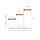 950ml Glass Sealed Storage Jar Wide Mouth Tea Coffee Nuts Foods Storage Canisters With Bamboo Lid Kitchen Accessories - Intl September 2018 - 4 950ml Glass Sealed Storage Jar Wide Mouth Tea Coffee Nuts Foods Storage Canisters with Bamboo Lid Kitchen Accessories - intl - 4
