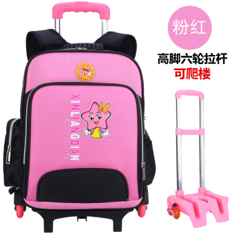 Dual Use climbing stairs for men and women waterproof trolley school bag young student's backpack