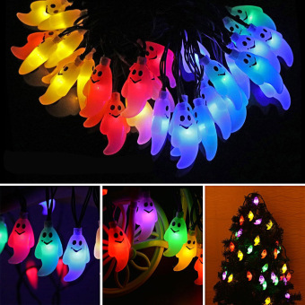 halloween 20 led ghost style solar powered waterproof outdoor led light string lights rope halloween - Solar Powered Christmas Wreath halloween 20 led ghost style solar powered waterproof outdoor led light string lights rope halloween - Solar Powered Christmas Wreath