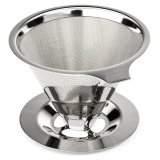 Handheld Durable Stainless Steel Single Cup Coffee Dripper With Stand Holder - Intl August 2018 - 2 Handheld Durable Stainless Steel Single Cup Coffee Dripper with Stand Holder - intl - 2