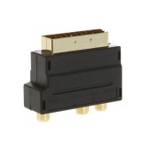 SCART Adaptor AV Block To 3 Phono Composite Or S-Video With In/Out Switch GOLD - Intl September 2018 - 2 SCART Adaptor AV Block To 3 Phono Composite or S-Video With In/Out Switch GOLD - intl - 2