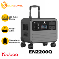 Yoobao EN2200Q 240V AC2200W 720000mah Solar Generator Pure Sine Wave 800W Multi Function Trolley Case Design