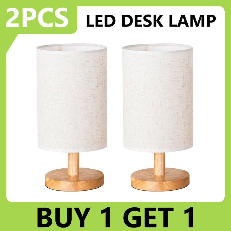 BUY 1 TAKE 1 Base Modern Vintage Lamp Room Shade Table Desk Bed Bedside LED Light Cover Holder Lampshades