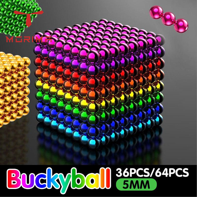 36Pcs/64Pcs 5มม.ลูกบอลแม่เหล็กขายดีสแตนเลสPrecisionลูก3D Magic Buck-Yballแม่เหล็กตัวต่อแบบอาคารNes-Tballของเล่นสำหรับเด็ก