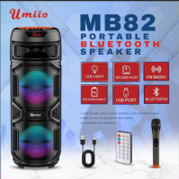 Umiio MB82 Bluetooth speaker 8.5 inches*2 wireless mic multi-function panel travel home portable speaker