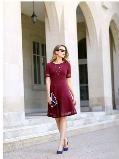 plain maroon gown