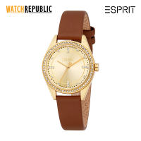 Esprit Mina Brown Leather Analog Quartz Watch For Women ES1L496L0025