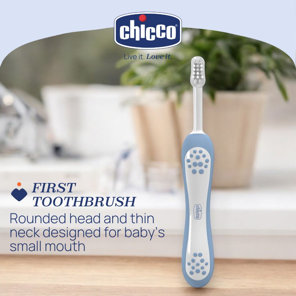 Chicco Baby Toothbrush - Indigo for baby 6 to 36 months baby toothbrush for boys
