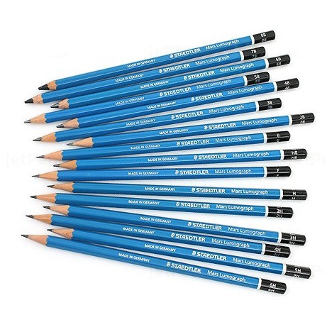 Staedtler mars lumograph pencil ( shades of B )BLUE body