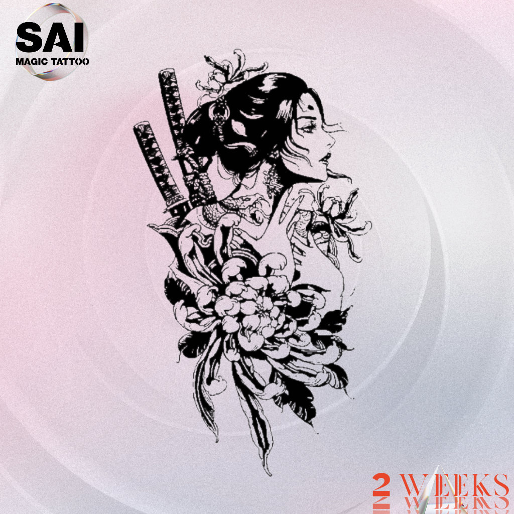 Hình xăm giả tạm thời SAI MAGIC - 18cm × 11cm, không thấm nước, bền lâu (sản phẩm 803) - INTL