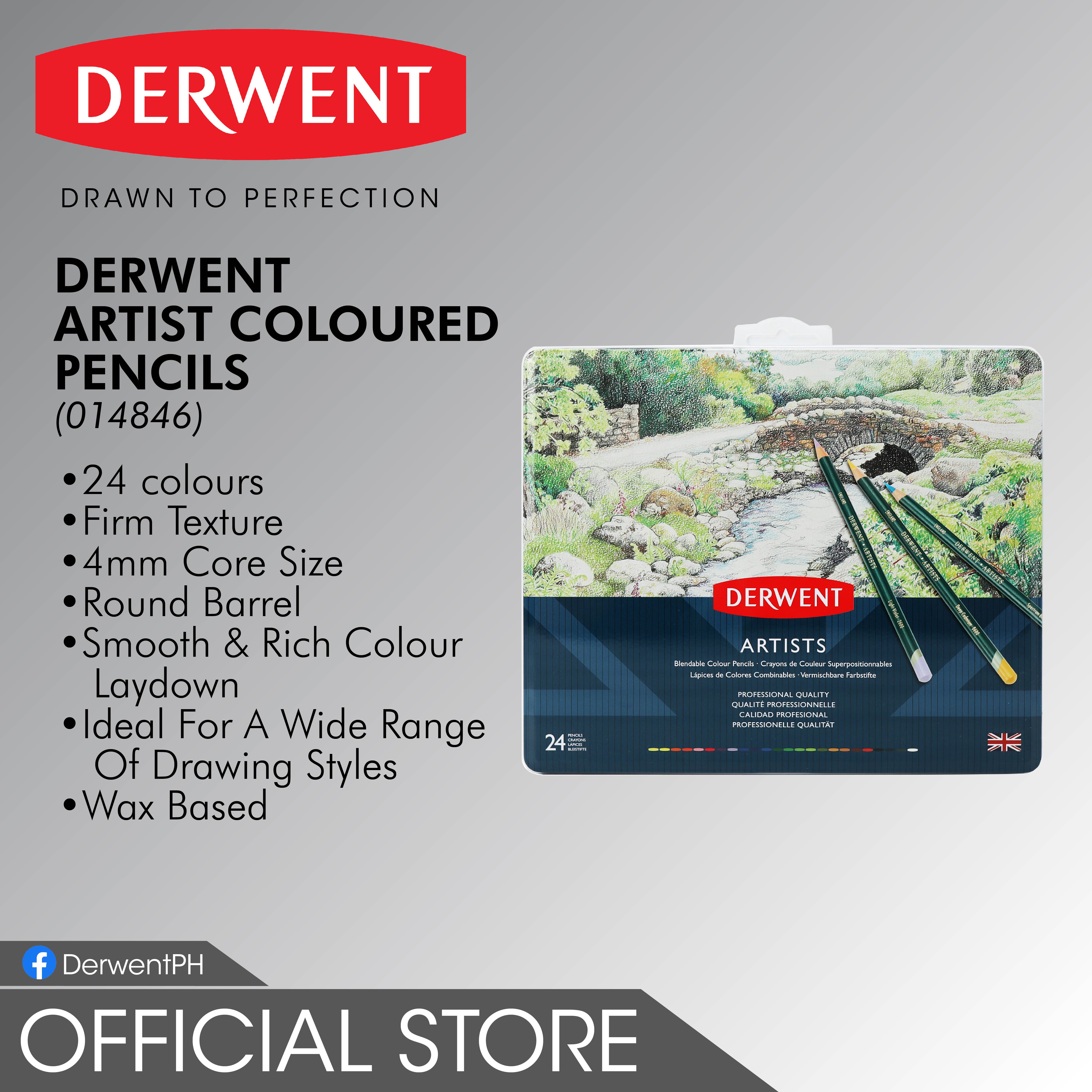 DERWENT Artist Coloured Pencils | 24 colors | 32093