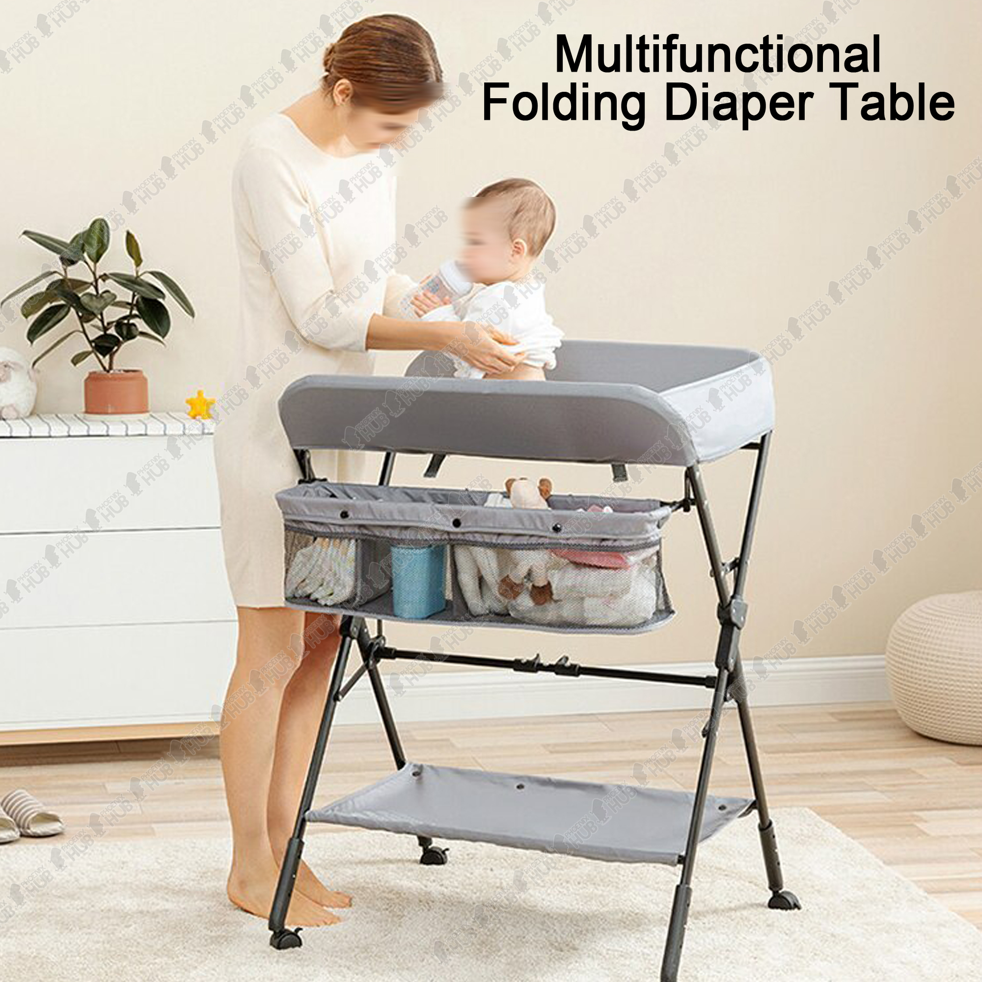 Phoenix Hub MFDT Newborn Baby Kids Foldable Diapers Changing Table
