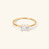 Square Cut Stacker Ring 14k Gold
