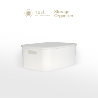 NEST DESIGN LAB Premium Storage Organizer Stackable Storage Box Storage with Handle and 2.8/6/6.2/13/20L