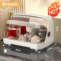 Hisoa Baby Feeding Bottle Storage Box Large Size Baby Tableware Portable Draining  with Lid Dustproof and Resistant Tableware Cupboards Container