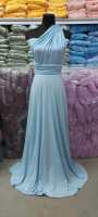(BLUE SHADES) Plain Infinity Dress Sizes For Kids Teens Adult Regular & Adult Plus for Bridesmaid and other Occassions D12 Trading