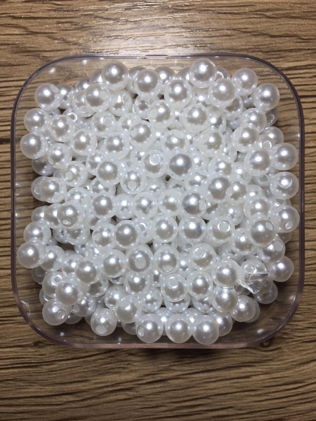 100 pcs 6mm DIY Beads Round White Pearl Beads / 6mm Bead