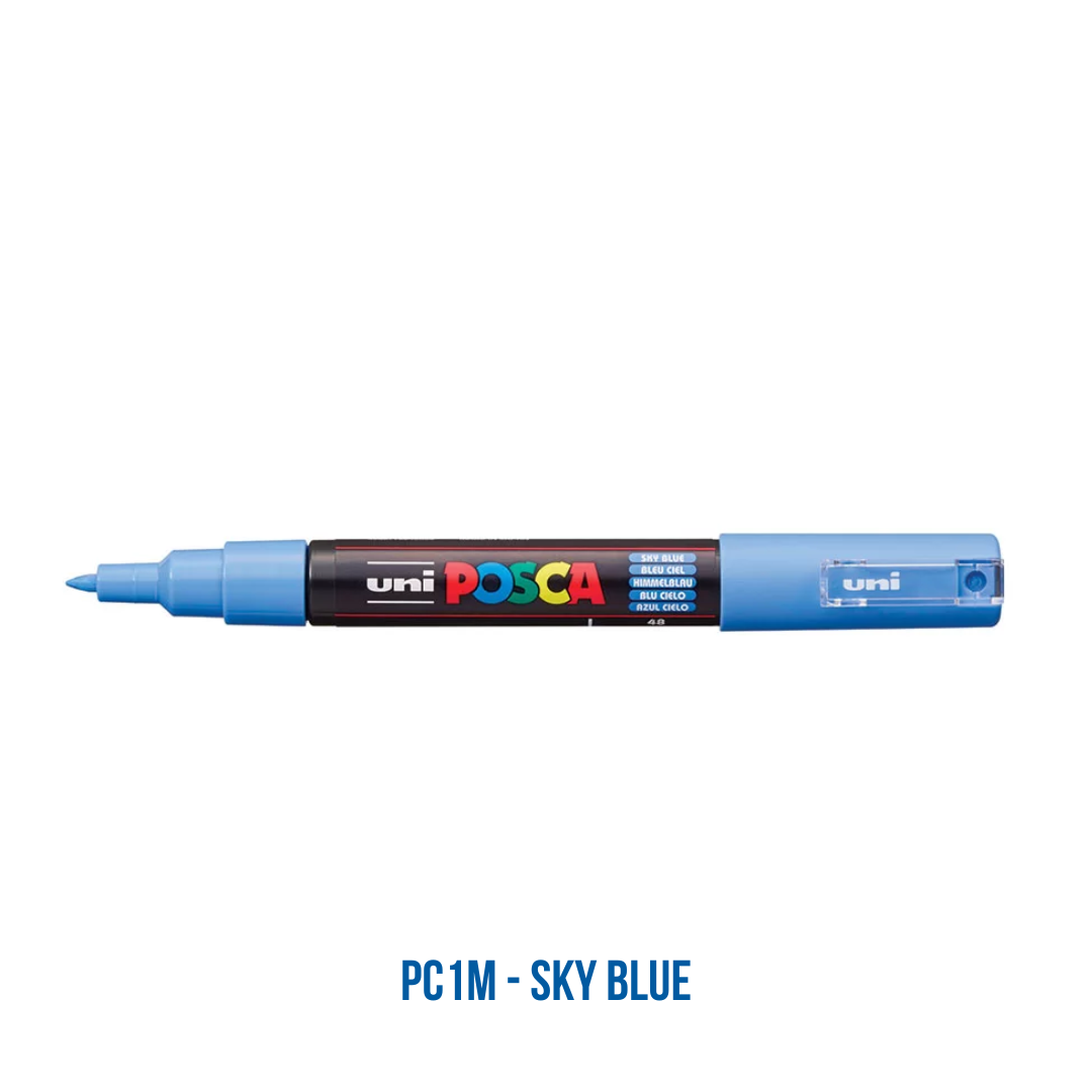 ARTHUB - UNI POSCA Acrylic Paint Marker Pc1M 0.7 mm (Various Colors Glass Ceramic Plastic Fabric Paper)