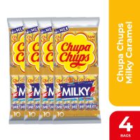 Chupa Chups Milky Caramel Lollipop 10s 4 bags